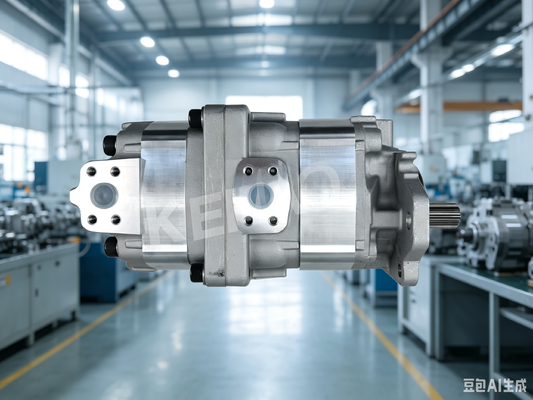 Qualidade  KEHAO Gear Pump Komatsu Cast Iron and Aluminum alloy Hydraulic Oil Pump for Wheel Loaders Machinery Repair Parts Model 80+63 R 14T OEM ODM Factory Supply Fábrica