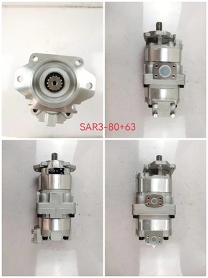 COMATSU LOADER HYDRAULIC GEAR PUMP 705-56-34100 SAR3-80+63-WA420-1C
