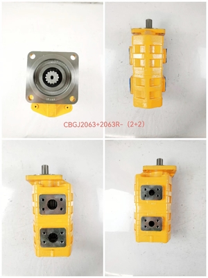CBGJ2063+2063R-(2+2) Bomba de engrenagem hidráulica de alta pressão para carregador Bomba de engrenagem de 100cc