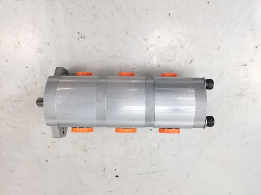 12+12+10 10T R Rosca Bomba Hidráulica Aço e ligas de alumínio 160kPa-250kPa Bomba de engrenagem de engrenamento externo de média e alta pressão Bomba Hidráulica Máquinas Pesadas