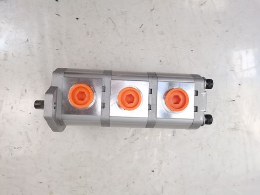 12+12+10 10T R Rosca Bomba Hidráulica Aço e ligas de alumínio 160kPa-250kPa Bomba de engrenagem de engrenamento externo de média e alta pressão Bomba Hidráulica Máquinas Pesadas