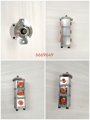 6669649 Bomba de engrenagem hidráulica de alta qualidade Garantia de um anoBomba tripla usada em equipamentos de construção para Komatsu Kawasaki