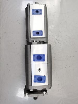 Bomba de engrenagem hidráulica de 4 estágios 80+80+40+8 Materiais de liga de ferro e alumínio de alta qualidade Gama para máquinas de construção Fábrica de suprimentos Peças hidráulicas