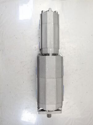 Bomba de engrenagem hidráulica de 4 estágios 80+80+40+8 Materiais de liga de ferro e alumínio de alta qualidade Gama para máquinas de construção Fábrica de suprimentos Peças hidráulicas