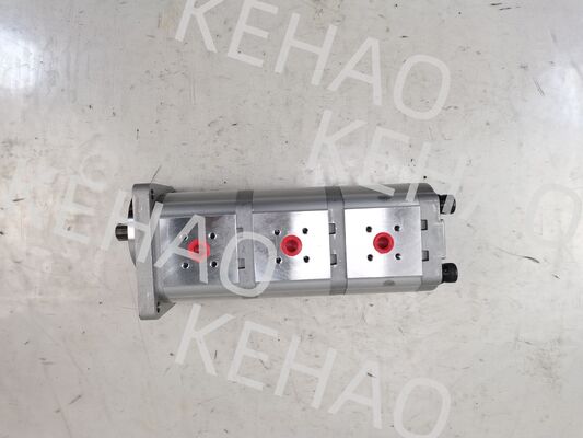 Bomba de engrenagem hidráulica de 3 estágios 307012-8160(14+14+14) Alta qualidade Materiais de liga de ferro e alumínio Gama para fábrica de máquinas de construção Fornecimento de peças sobressalentes hidráulicas