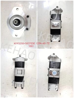 Bomba de engrenagem hidráulica, número da peça KFP3250+50CFESE (234-60-72100) Bomba de engrenagem de alta qualidade para máquinas pesadas, bomba de óleo de engrenagem de grau industrial de alta pressão