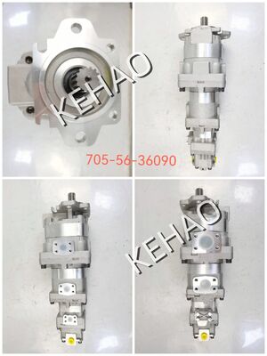 Materiais de liga de ferro e alumínio SAR56+32+SB12+(U)12 Bomba de engrenagem hidráulica 705-56-36090 Gama para máquinas de construção substituição hidráulica