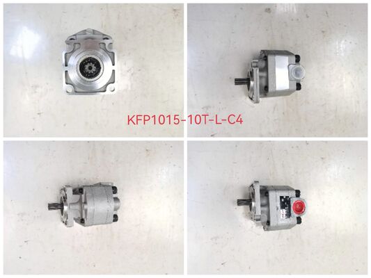 KFP bomba hidráulica engrenagem bomba KFP1015-10T-L-C4 deslocamento ferro fundido liga de alumínio bomba de engrenagem de óleo para escavadeira equipamento pesado certificado ISO9001
