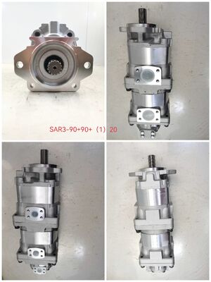 Bomba de engrenagem hidráulica Bomba Komatsu SAR3-90+90+(1)20 Motor hidráulico Ferro fundido Liga de alumínio Bomba de óleo Máquinas pesadas Fonte de energia Peças de reposição hidráulicas Certificação