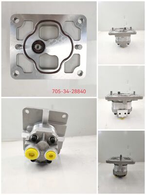 Carregadores de rodas Bomba de engrenagem hidráulica 705-34-28840 Ferro fundido e liga de alumínio Bomba de transferência de óleo usada na reparação de máquinas Komatsu Peças OEM ODM Garantia de um ano
