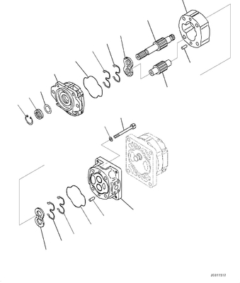 Assy D155A D155AX HM400 da bomba de SAR100 705-22-40160 KOMATSU