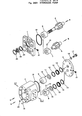 704-12-38100 bomba de engrenagem hidráulica KAR80 de KOMATSU D50A D50P D50PL D53S 14KGS
