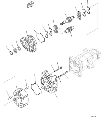 705-55-43040 peças WA600 WD600 do conversor de torque da bomba de engrenagem de SAL160+100+32 H KOMATSU