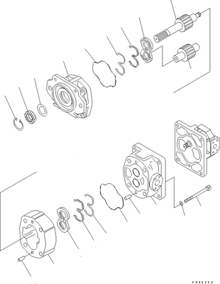 705-52-30390 bomba de engrenagem SAR100+28 de KOMATSU WA400 WA420